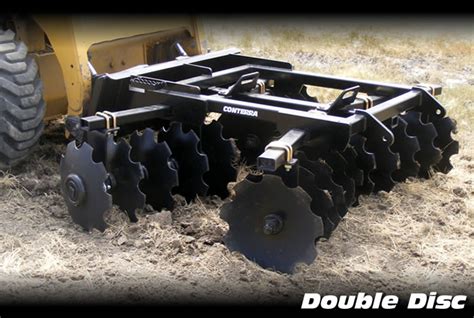 skid steer double disc attachment|bobcat disc harrow attachment.